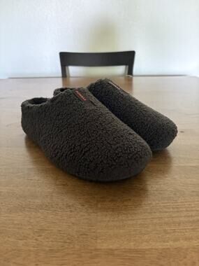 Bombas Sunday Slippers Men’s Size 13 Black Gray Sherpa House Shoes EUC